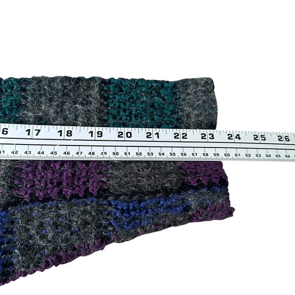 Vintage Koret Cardigan Sweater Womens 20W Pink Purple Gray Check Mohair Blend - Picture 8 of 9